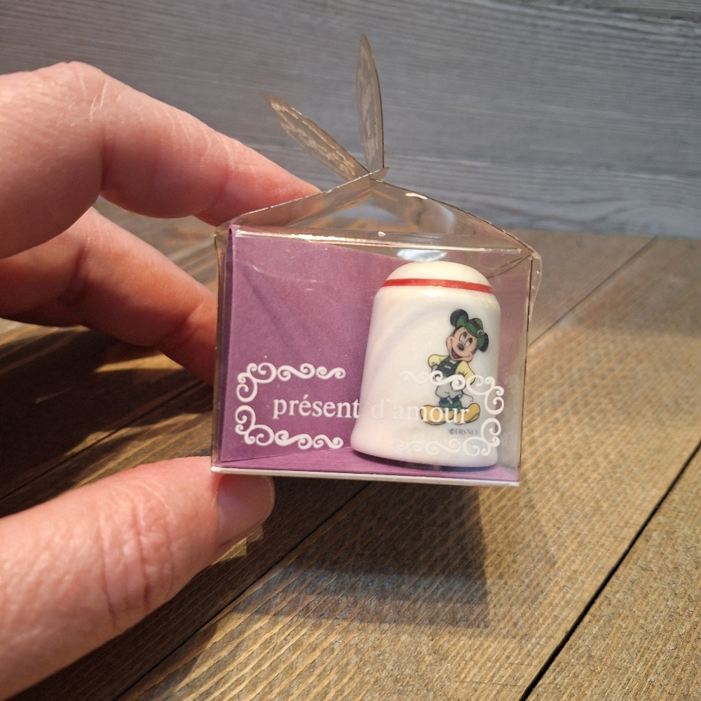 Disney Reutter Porcelain Miniature Mickey and Minnie Mouse Salt Pepper Shakers